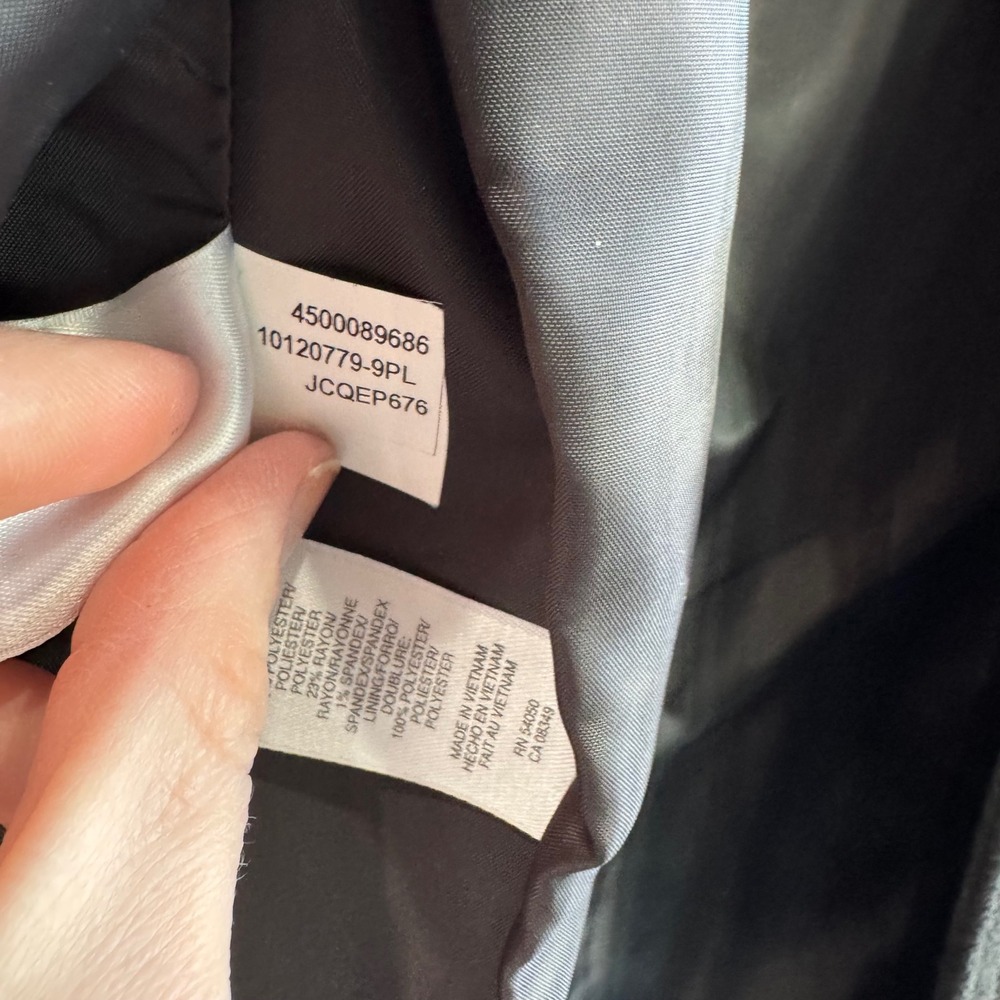 Evan Picone Petite 4P Gray Stretch Blazer Wool Career Jacket Office - Picture 11 of 12